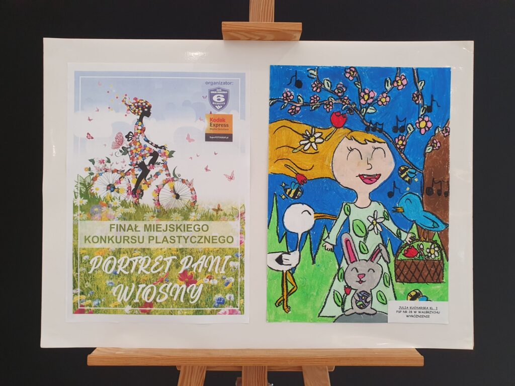 Zdjęcie do artykułu Finał Miejskiego Konkursu Plastycznego "PORTRET PANI WIOSNY"