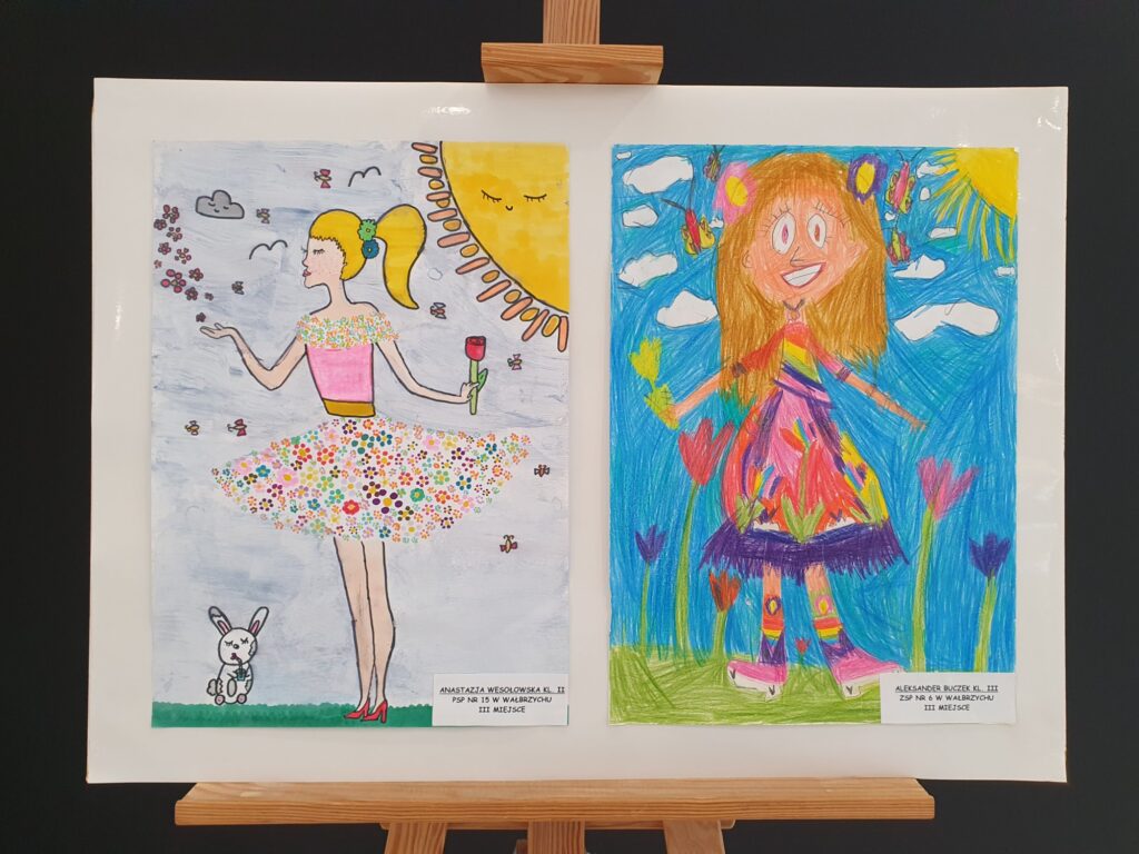 Zdjęcie do artykułu Finał Miejskiego Konkursu Plastycznego "PORTRET PANI WIOSNY"