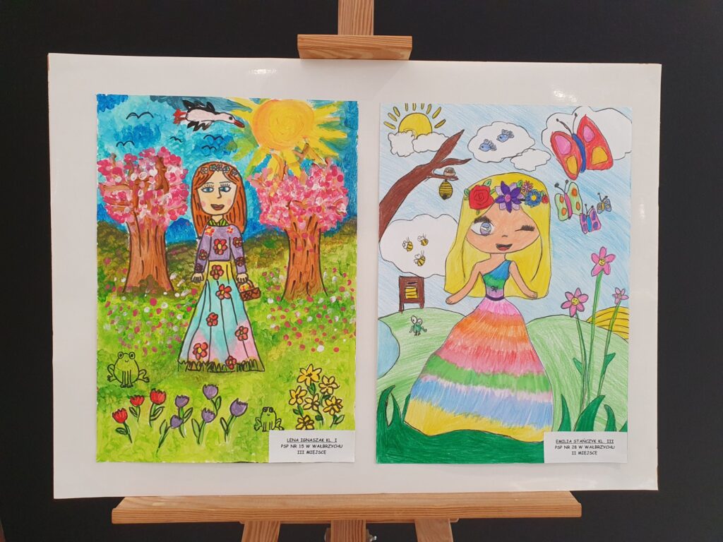Zdjęcie do artykułu Finał Miejskiego Konkursu Plastycznego "PORTRET PANI WIOSNY"