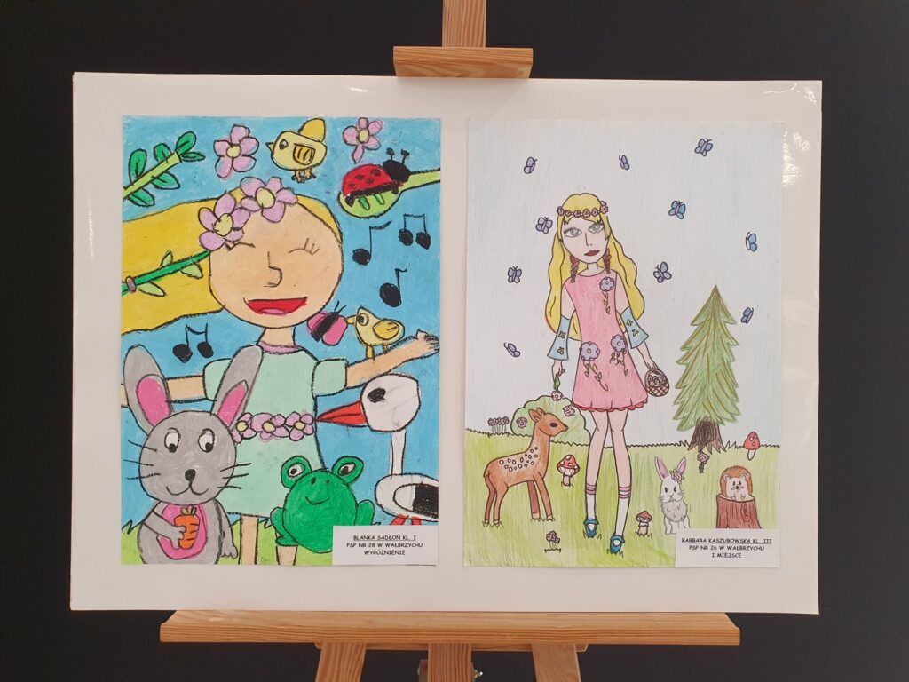 Zdjęcie do artykułu Finał Miejskiego Konkursu Plastycznego "PORTRET PANI WIOSNY"